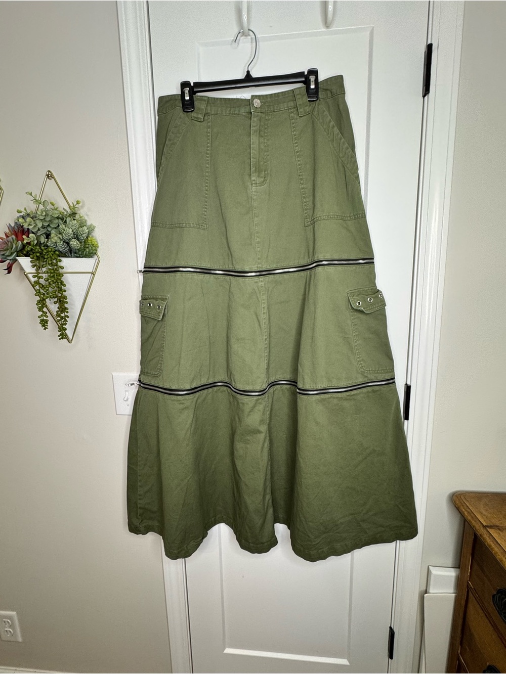 Social Collision Cargo Zip Off Skirt